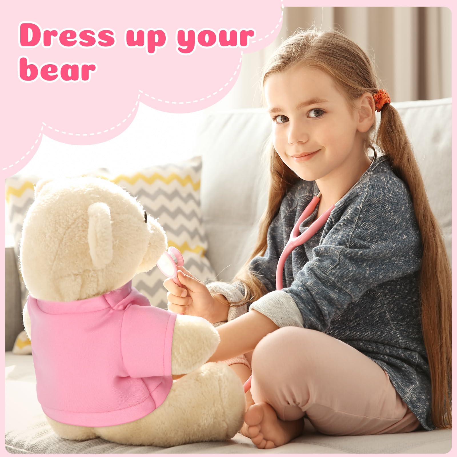 Foto 5 | Camiseta Básica Skylety De Bear Clothes Para Osos De Peluche De 35 A 45 Cm - Venta Internacional.