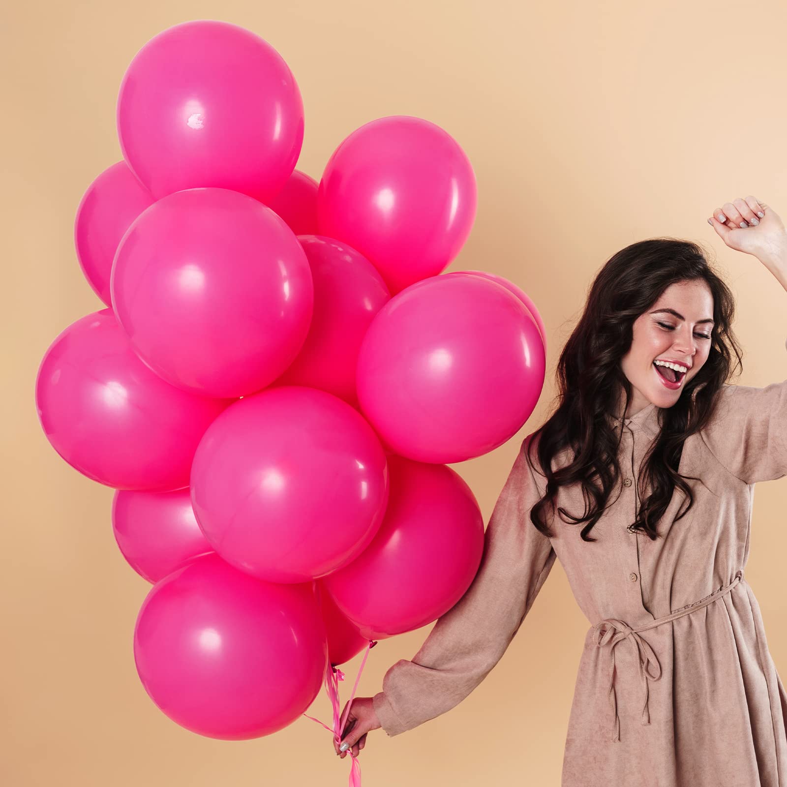 Foto 4 | Juego De Globos Rubfac De Látex Rosa Intenso, 105 Unidades, Con Cinta Y Pegamento - Venta Internacional.