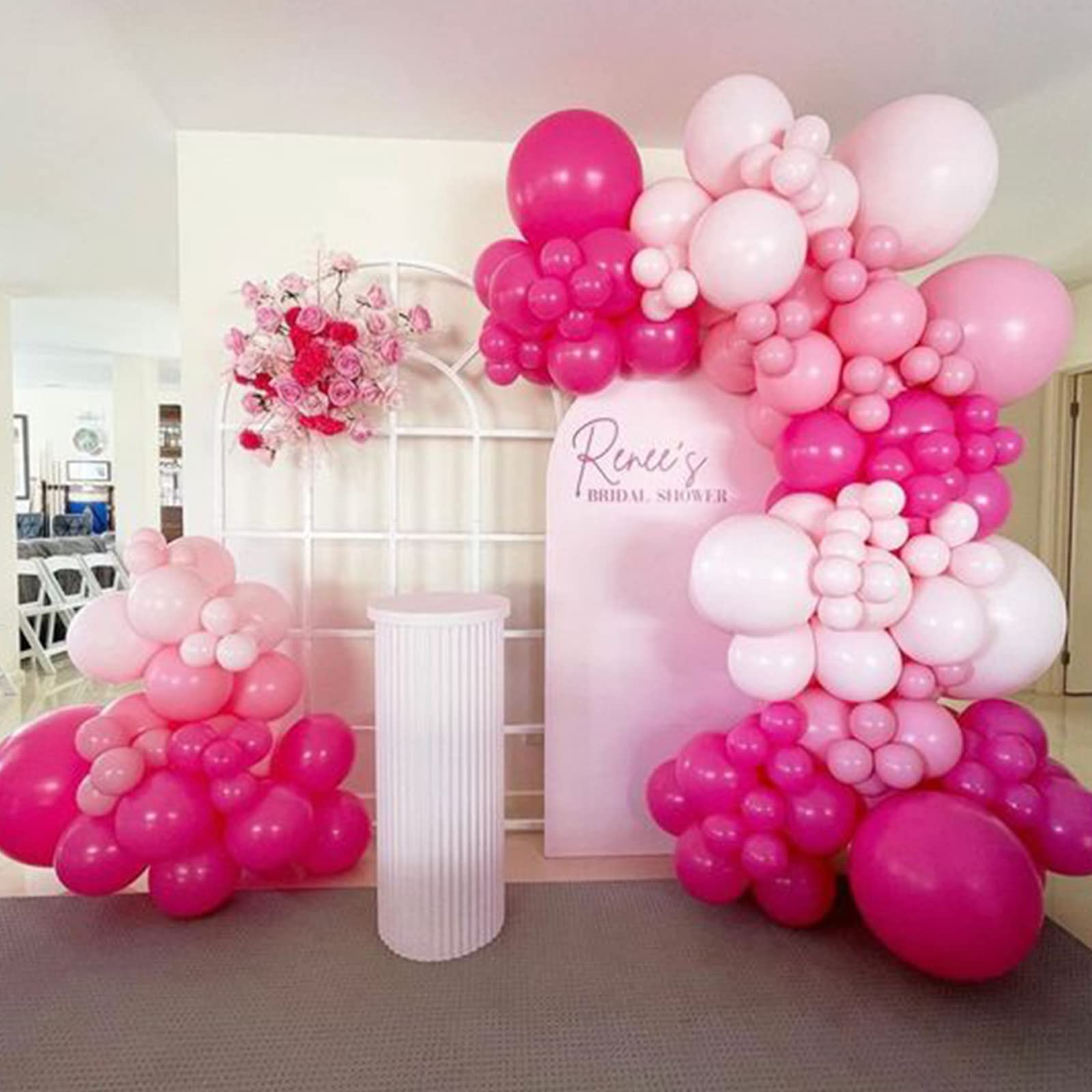 Foto 5 | Juego De Globos Rubfac De Látex Rosa Intenso, 105 Unidades, Con Cinta Y Pegamento - Venta Internacional.