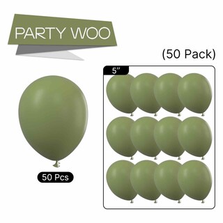 Foto 5 | Globos Partywoo, Color Verde Salvia, 5 Cm, 50 Unidades, Para Garland Arch - Venta Internacional.