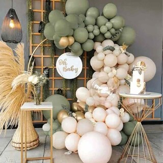 Foto 6 | Globos Partywoo, Color Verde Salvia, 5 Cm, 50 Unidades, Para Garland Arch - Venta Internacional.