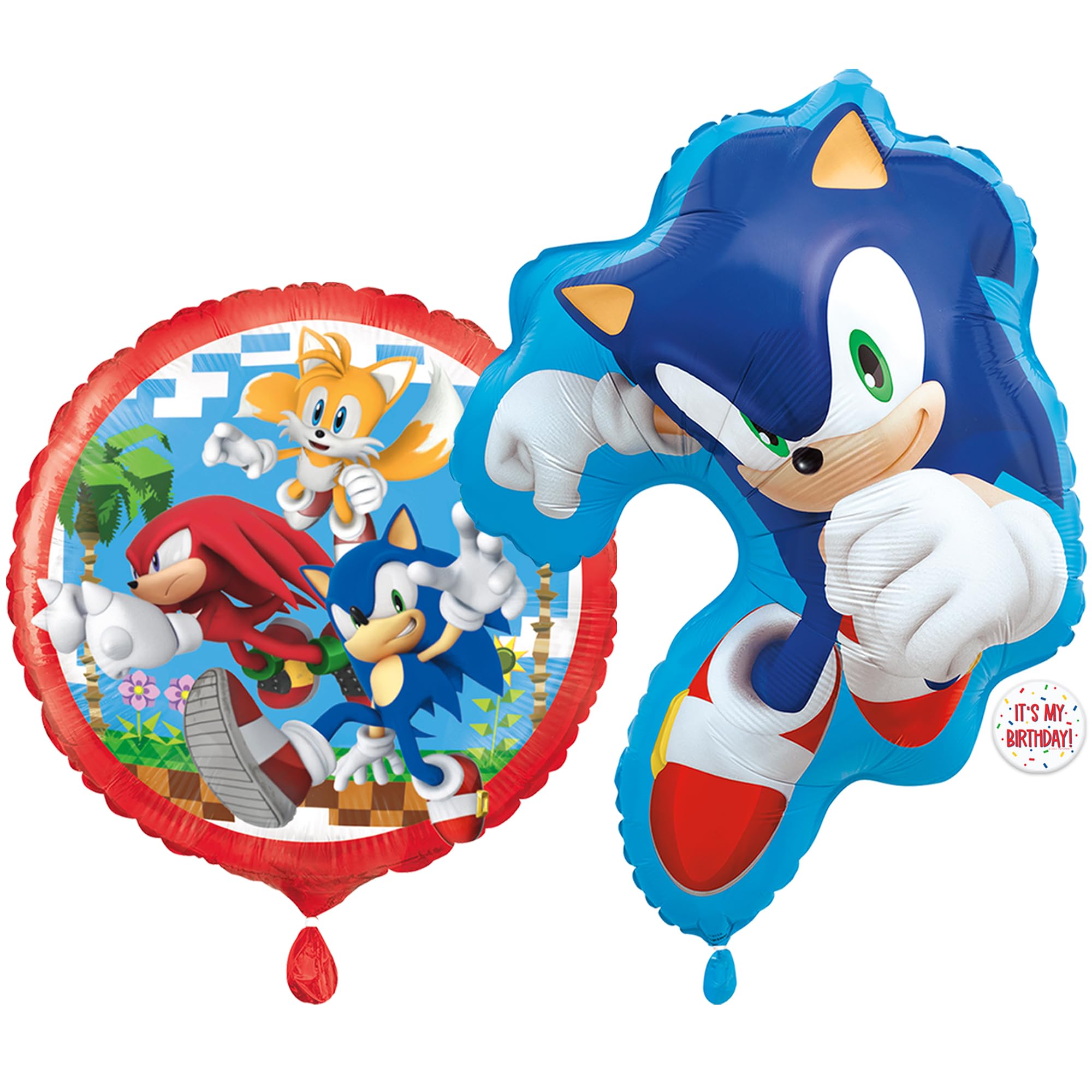 Foto 2 pulgar | Set De Globos Sonic The Hedgehog Foil, Juego De 2 Unidades, Multicolor - Venta Internacional.