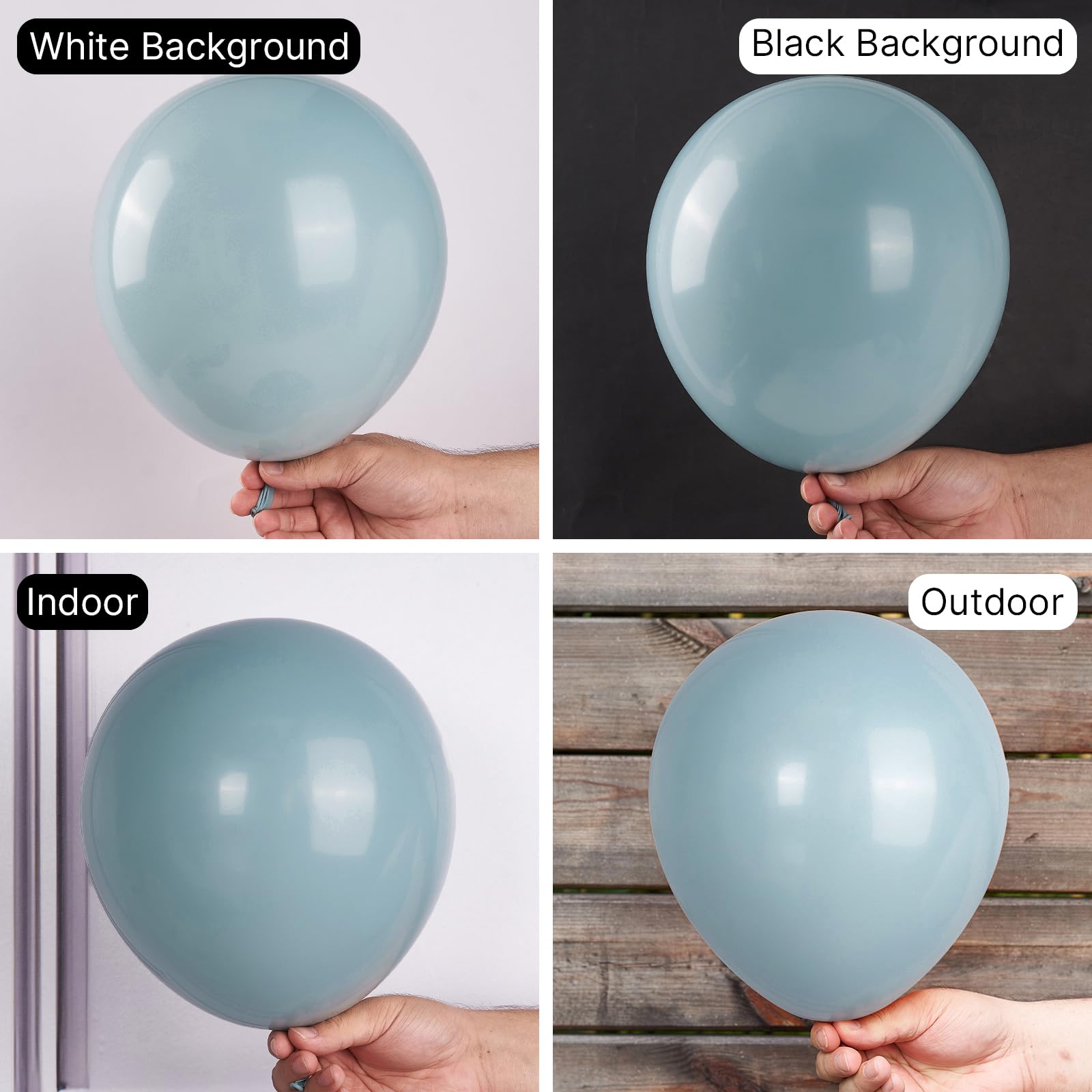 Foto 4 pulgar | Balloon Partywoo Pale Aqua, 120 Unidades, Color Azul Bohemio, Diferentes Tamaños - Venta Internacional.