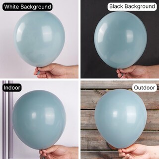 Foto 3 | Balloon Partywoo Pale Aqua, 120 Unidades, Color Azul Bohemio, Diferentes Tamaños - Venta Internacional.