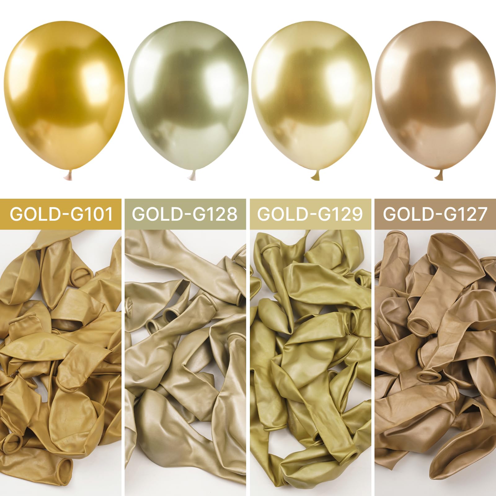 Foto 4 | Balloon Partywoo Metallic Gold, 85 Unidades, Diferentes Tamaños - Venta Internacional.