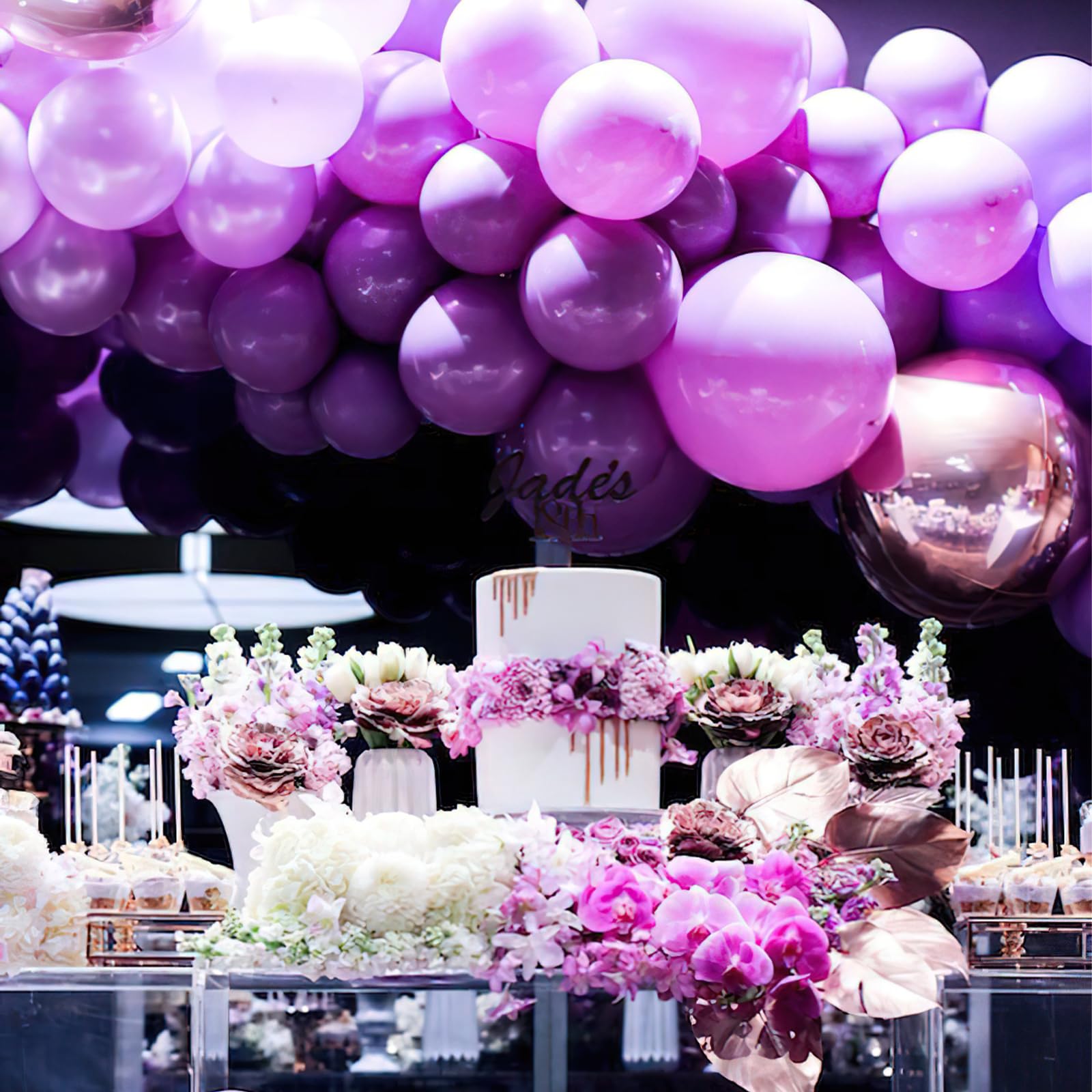 Foto 6 | Globos Partywoo, 70 Unidades, 30 Cm, Color Lila Pastel Y Violeta - Venta Internacional.