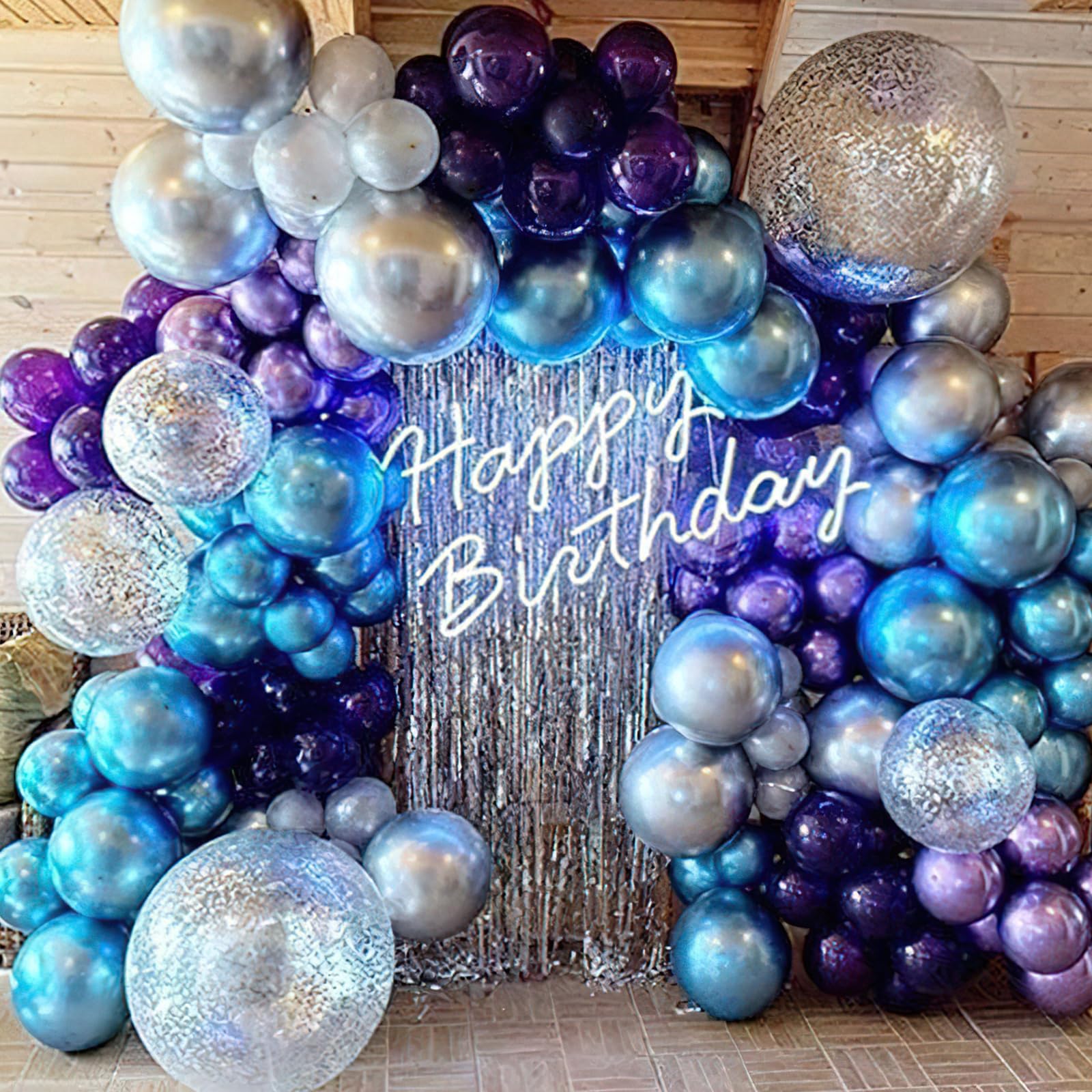 Foto 4 pulgar | Kit De Guirnaldas Con Globos Partywoo Blue Shades 130 Unidades - Venta Internacional.