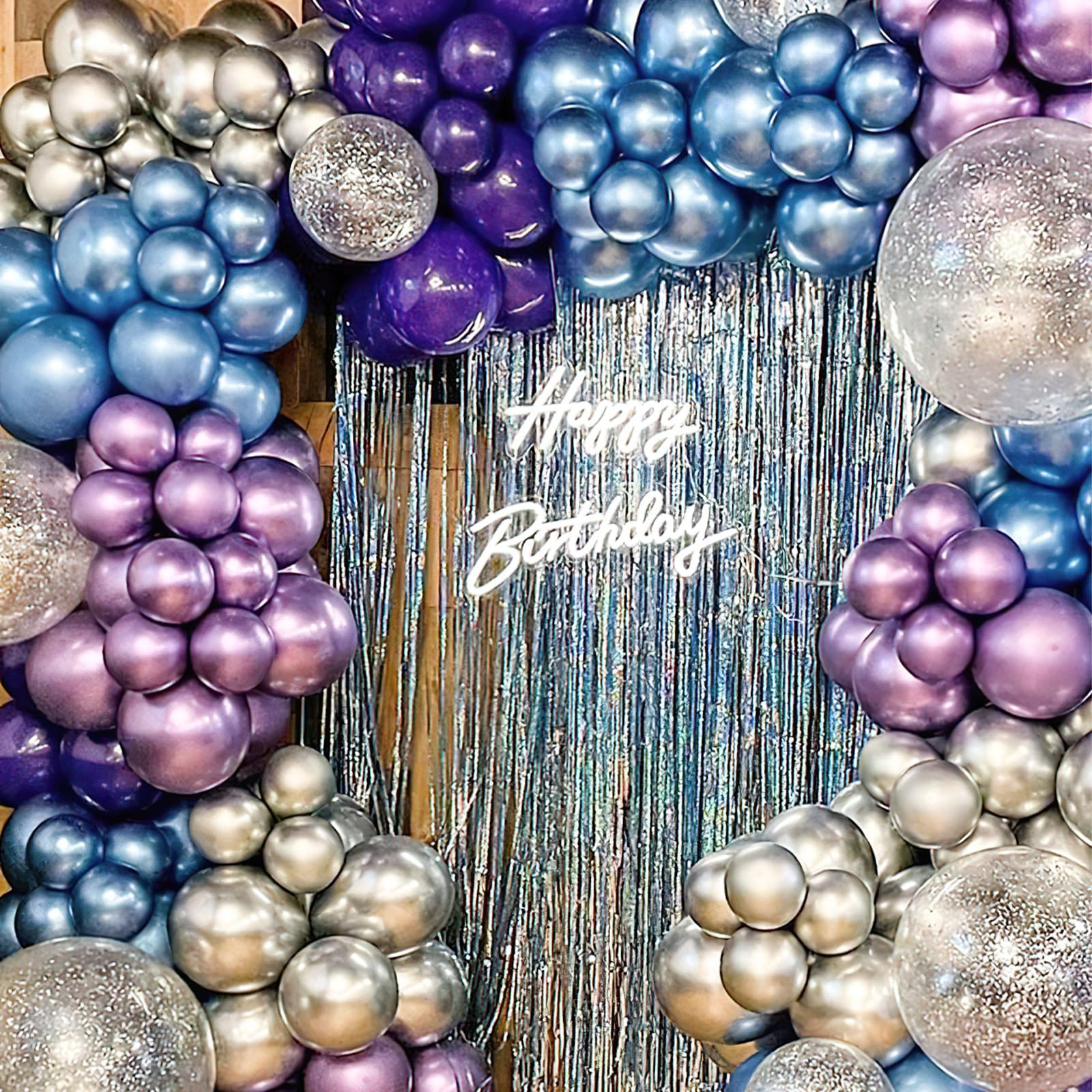 Foto 4 | Kit De Guirnaldas Con Globos Partywoo Blue Shades 130 Unidades - Venta Internacional.