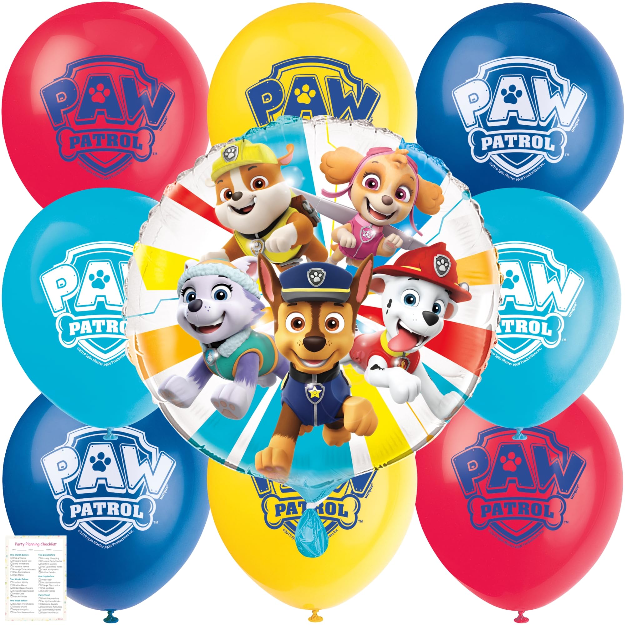 Foto 2 pulgar | Set De Globos Único Con Globos De Látex Y Aluminio De La Patrulla Canina - Venta Internacional.