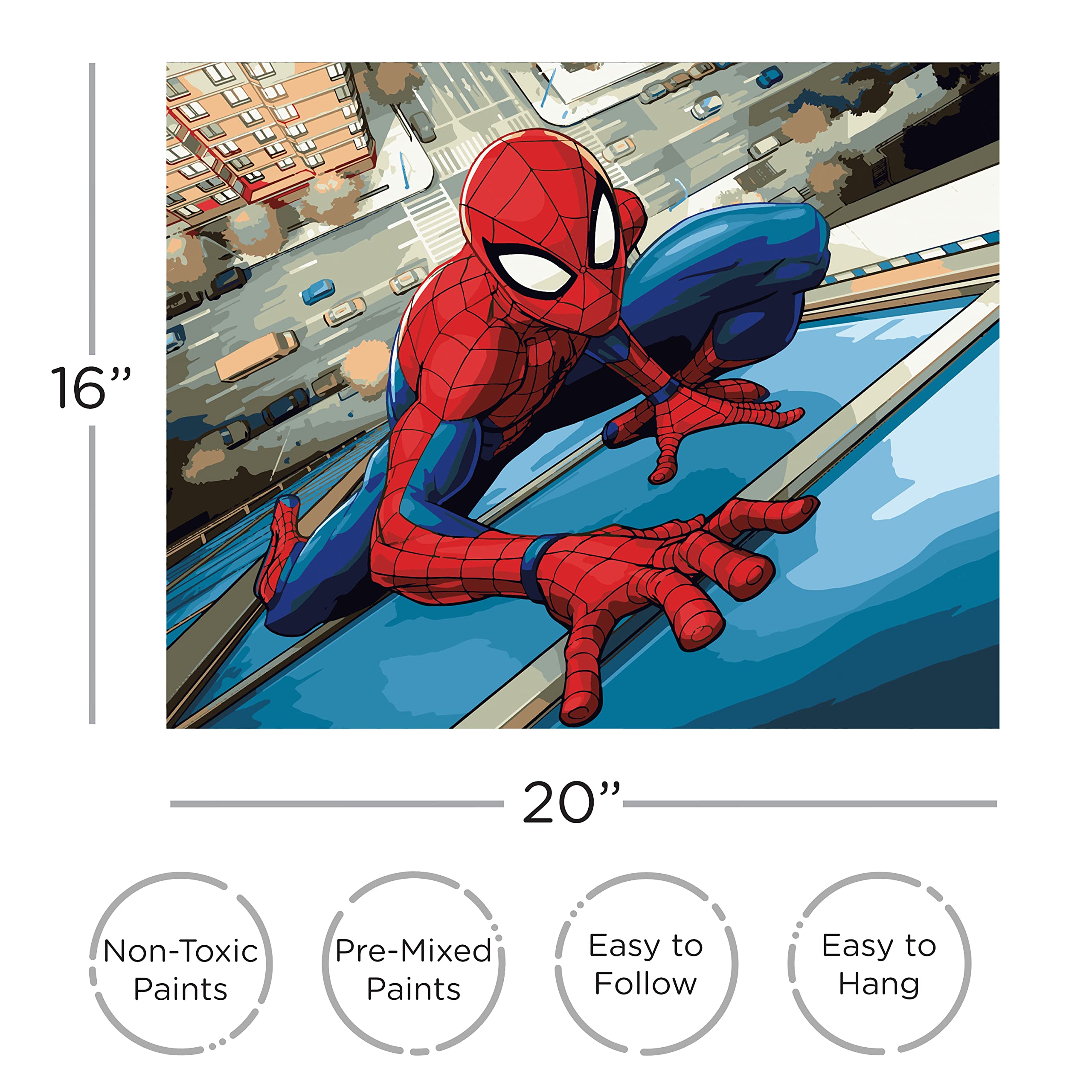 Foto 2 | Kit Paint By Number Aquarius Spider-man Web Crawler 40 X 50 Cm - Venta Internacional.