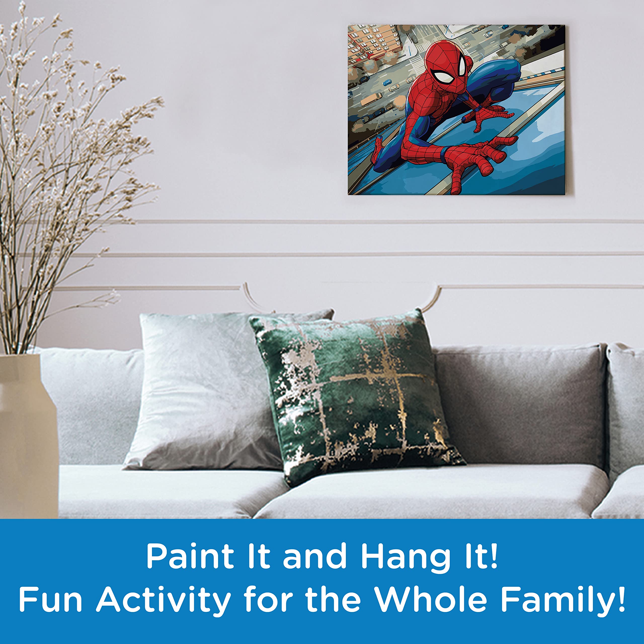 Foto 6 pulgar | Kit Paint By Number Aquarius Spider-man Web Crawler 40 X 50 Cm - Venta Internacional.