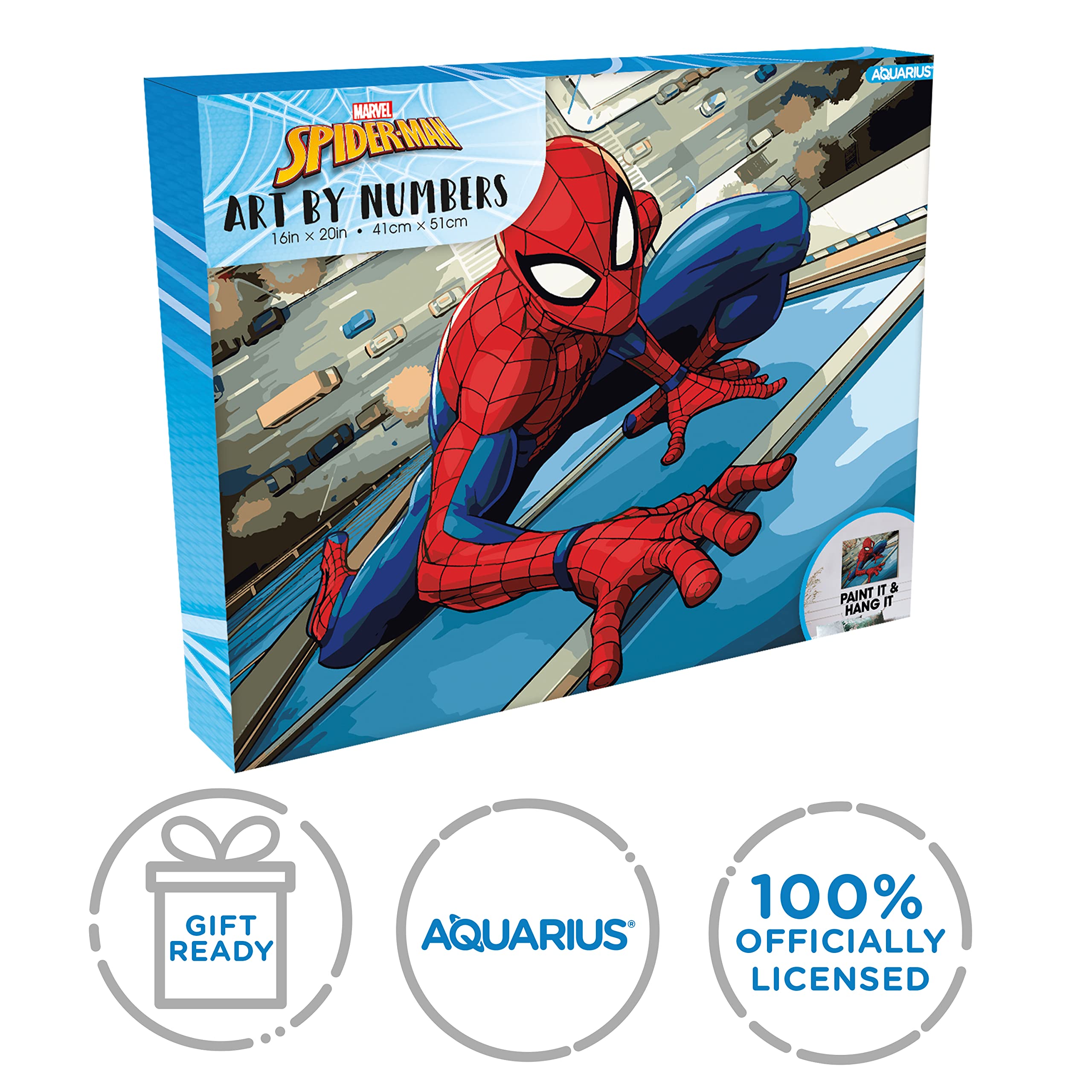 Foto 8 pulgar | Kit Paint By Number Aquarius Spider-man Web Crawler 40 X 50 Cm - Venta Internacional.