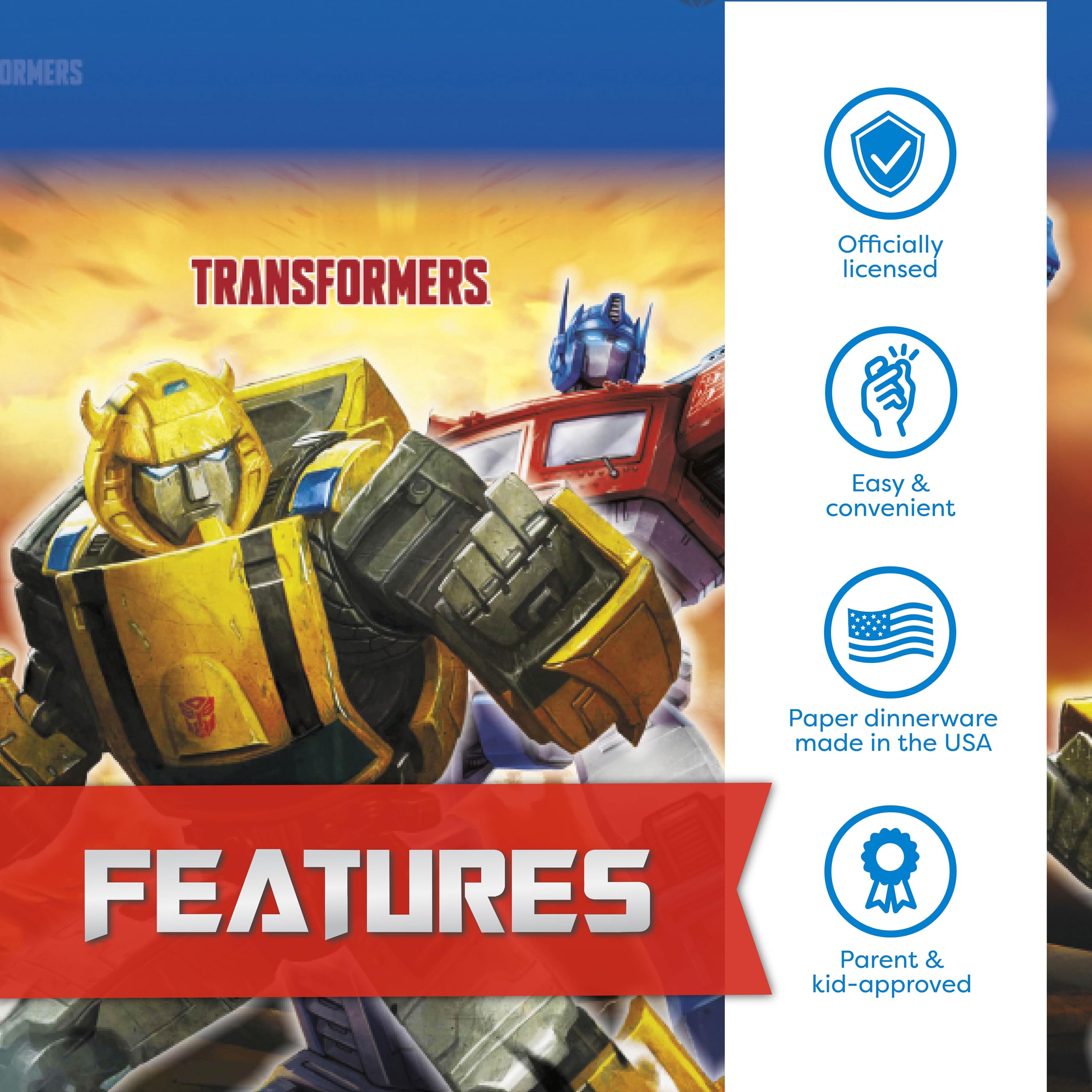 Foto 4 pulgar | Artículos Para Fiestas Transformers Birthday Serves 16 Con Mantel - Venta Internacional.