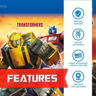 Foto 3 | Artículos Para Fiestas Transformers Birthday Serves 16 Con Mantel - Venta Internacional.