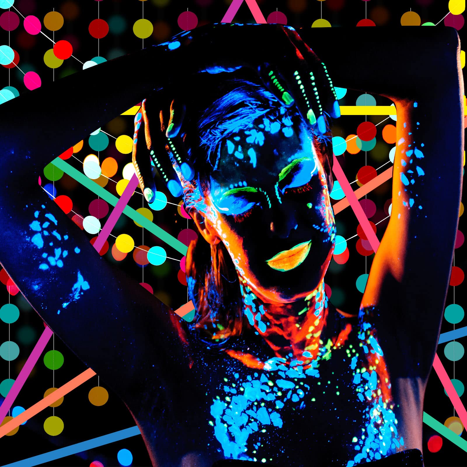 Foto 5 pulgar | Artículos De Fiesta Skylety Glow In The Dark Neon Con Globos - Venta Internacional.