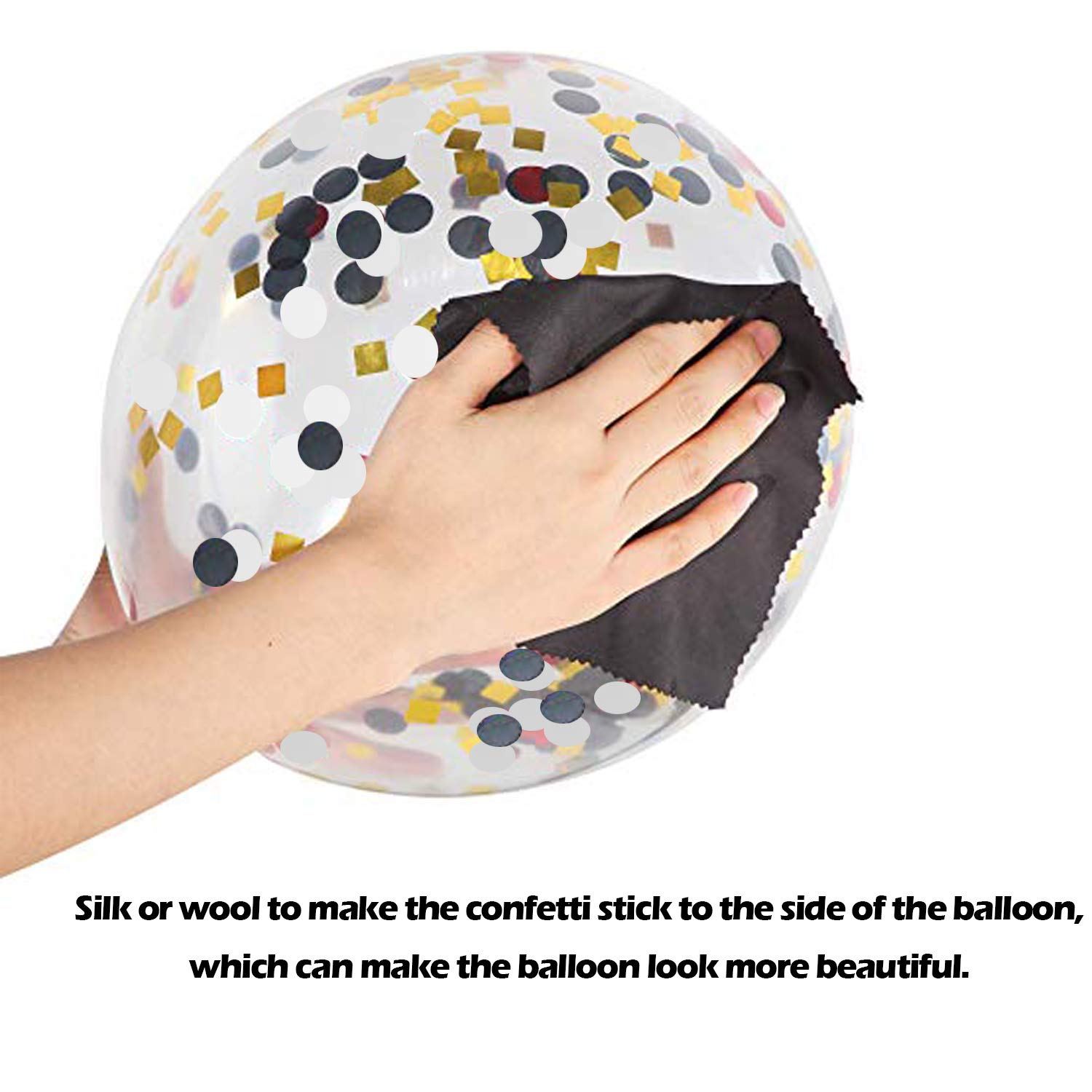 Foto 6 | Kit De Globos Oumuamua, Confeti Negro Y Dorado, 12 Pulgadas (paquete De 72) - Venta Internacional.