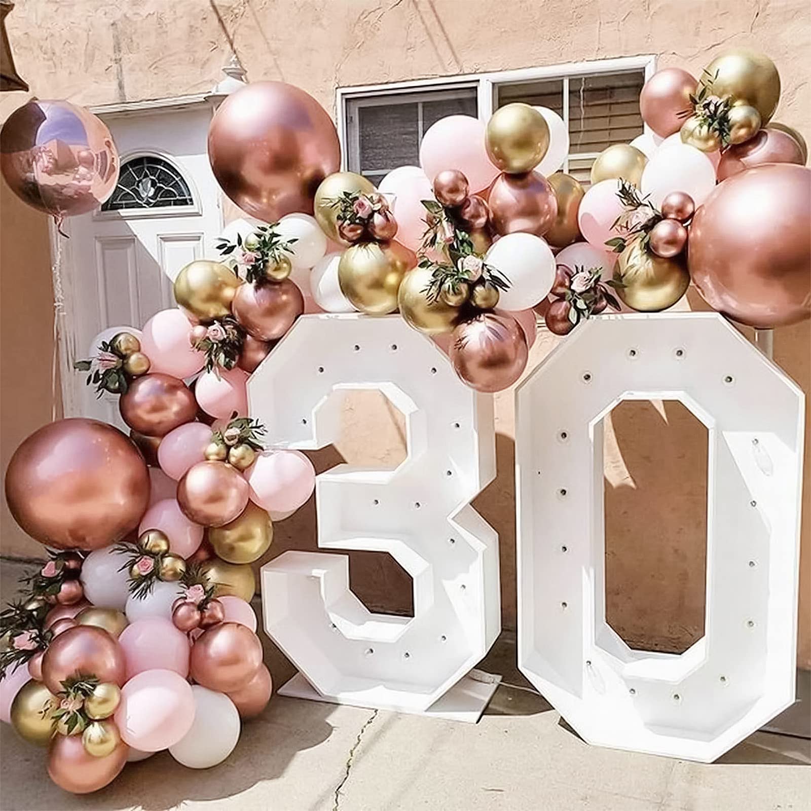 Foto 5 | Kit De Globos Rubfac De Látex Dorado Rosa, 129 Unidades, Para Decoración De Fiestas - Venta Internacional.