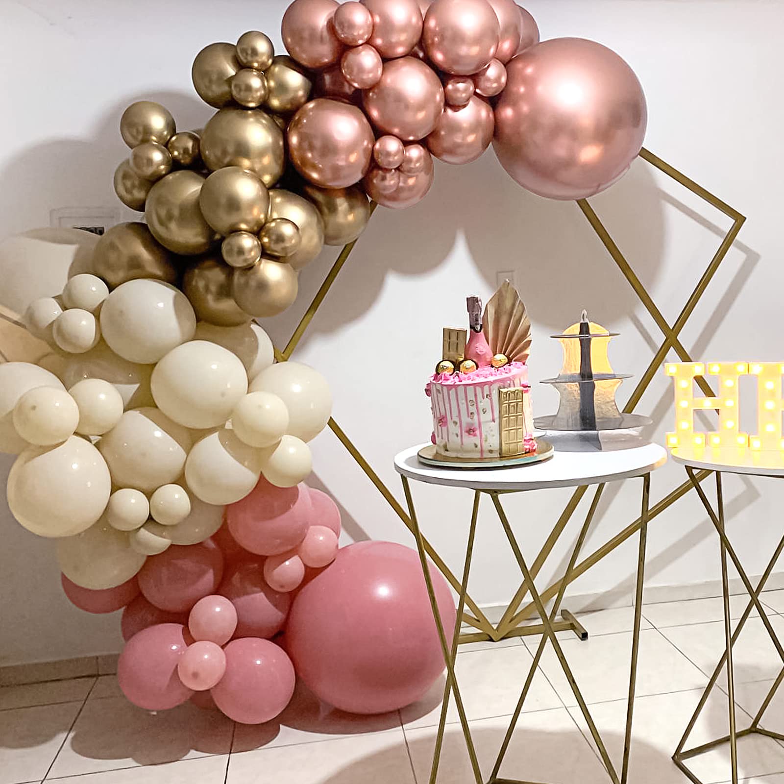 Foto 8 pulgar | Kit De Globos Rubfac De Látex Dorado Rosa, 129 Unidades, Para Decoración De Fiestas - Venta Internacional.