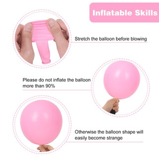 Foto 3 | Juego De Globos Rubfac, 129 Unidades, Rosas, Con Diferentes Tamaños Para Decoración - Venta Internacional.