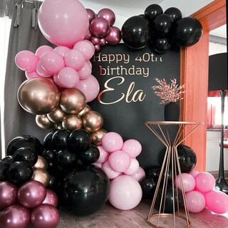 Foto 5 | Juego De Globos Rubfac, 129 Unidades, Rosas, Con Diferentes Tamaños Para Decoración - Venta Internacional.