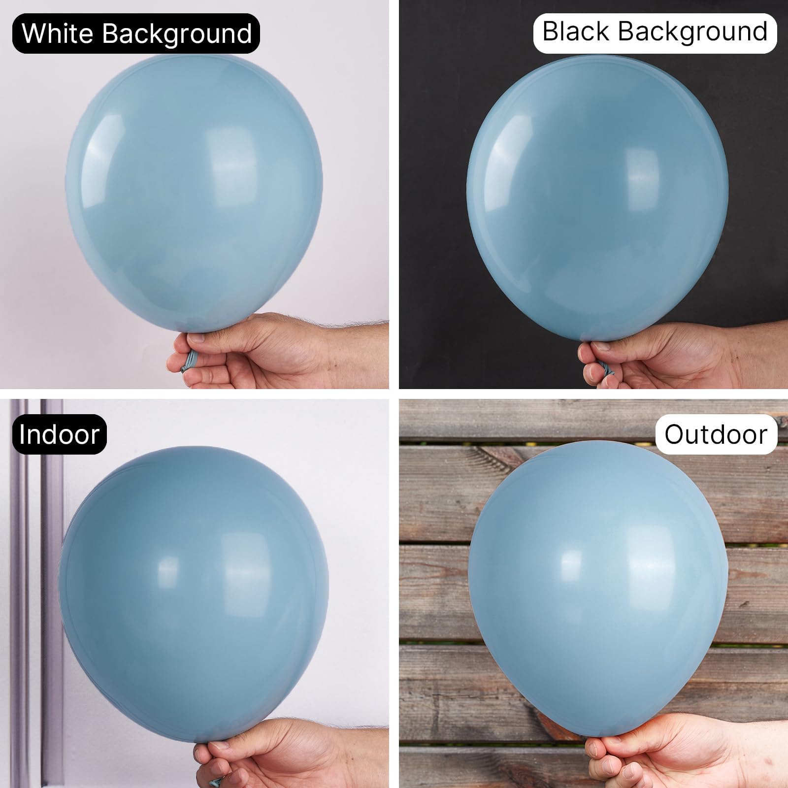 Foto 4 pulgar | Balloon Partywoo, Azul Grisáceo Claro, 120 Unidades, Azul Bohemio, 18, 12, 10, 5 - Venta Internacional.