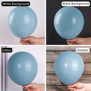 Foto 3 | Balloon Partywoo, Azul Grisáceo Claro, 120 Unidades, Azul Bohemio, 18, 12, 10, 5 - Venta Internacional.