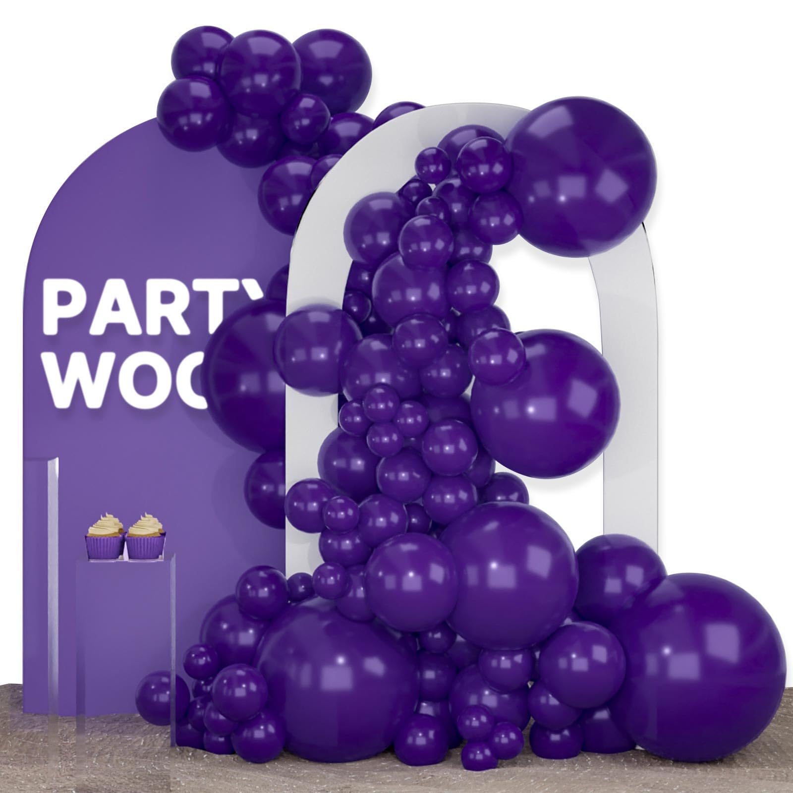 Foto 1 | Balloon Partywoo Royal Purple, 140 Unidades, Diferentes Tamaños - Venta Internacional.