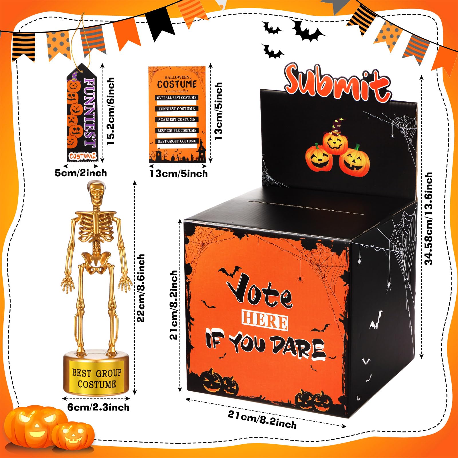 Foto 3 pulgar | Suministros Para Fiestas De Halloween Sratte, 56 Unidades, Con Concurso De Disfraces - Venta Internacional.