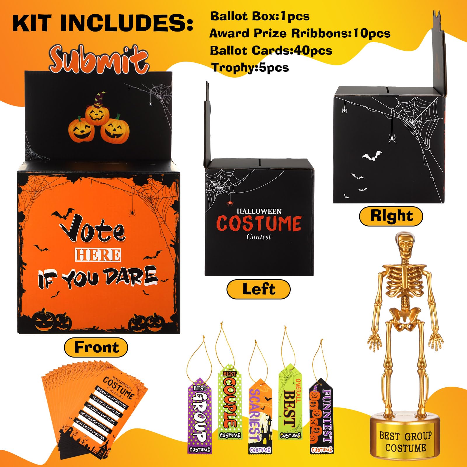 Foto 5 pulgar | Suministros Para Fiestas De Halloween Sratte, 56 Unidades, Con Concurso De Disfraces - Venta Internacional.