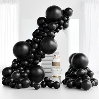 Foto 1 | Juego De Globos De Fiesta Rubfac, Globos Negros De Látex De 5 A 46 Cm, 145 Unidades - Venta Internacional.