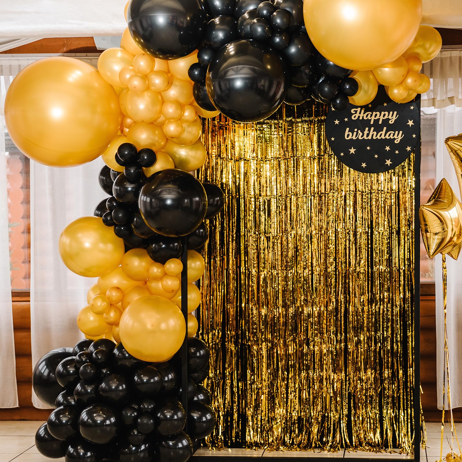Foto 5 pulgar | Juego De Globos De Fiesta Rubfac, Globos Negros De Látex De 5 A 46 Cm, 145 Unidades - Venta Internacional.