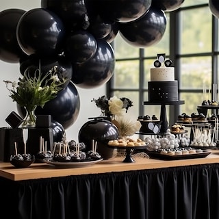 Foto 5 | Juego De Globos De Fiesta Rubfac, Globos Negros De Látex De 5 A 46 Cm, 145 Unidades - Venta Internacional.