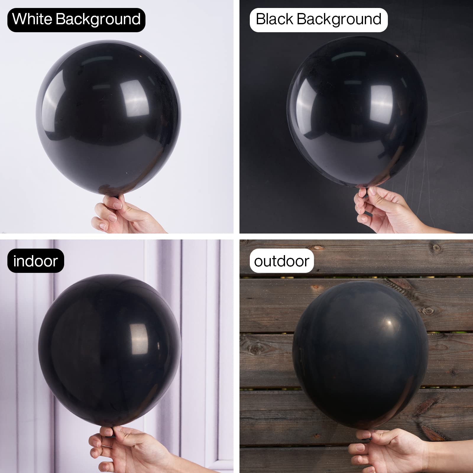 Foto 3 pulgar | Globos Partywoo, 50 Unidades, 30 Cm, Látex Negro Mate - Venta Internacional.