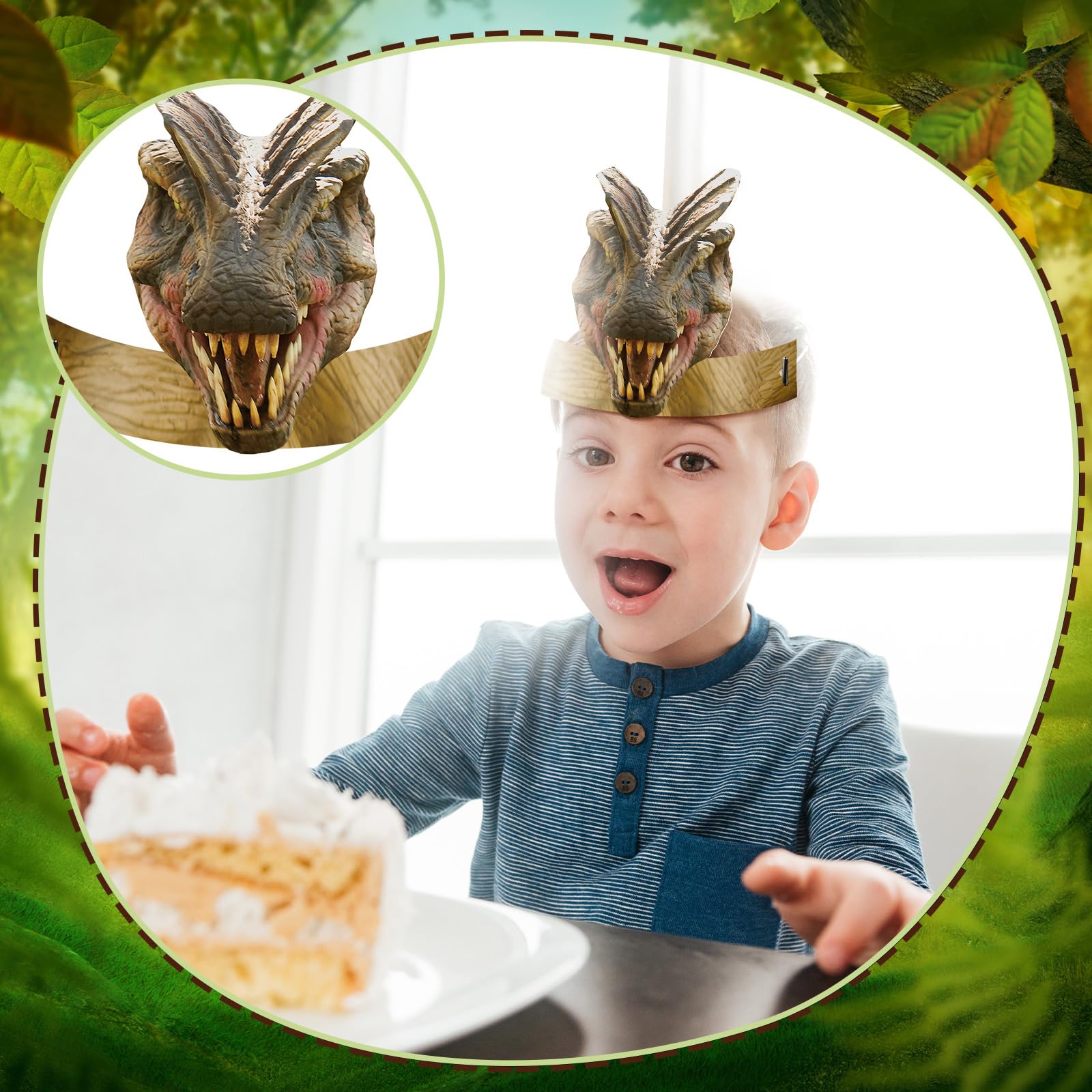 Foto 8 pulgar | Gorros De Fiesta Gersoniel Dinosaur Birthday, 24 Unidades, Para Niños - Venta Internacional.