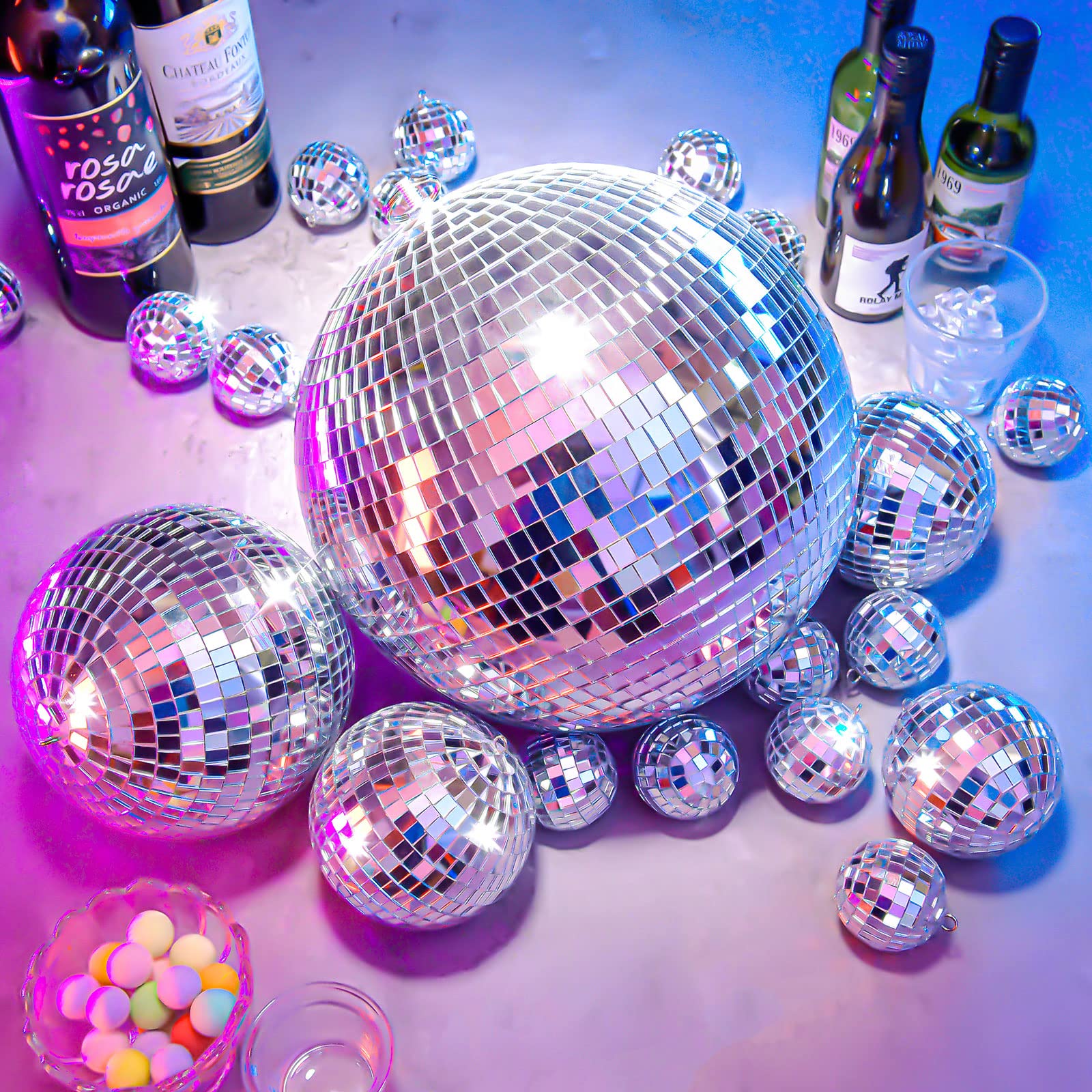 Foto 3 pulgar | Disco Ball Chengu, Colgante Grande, Plateado, 20 Cm, 15 Cm, 10 Cm, Paquete De 4 - Venta Internacional.