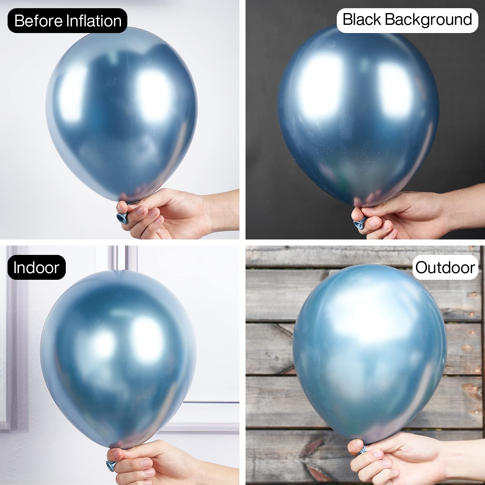 Foto 4 pulgar | Globos Partywoo, Color Azul Claro Metalizado, 130 Unidades, 18 Cm, 30 Cm, 25 Cm - Venta Internacional.