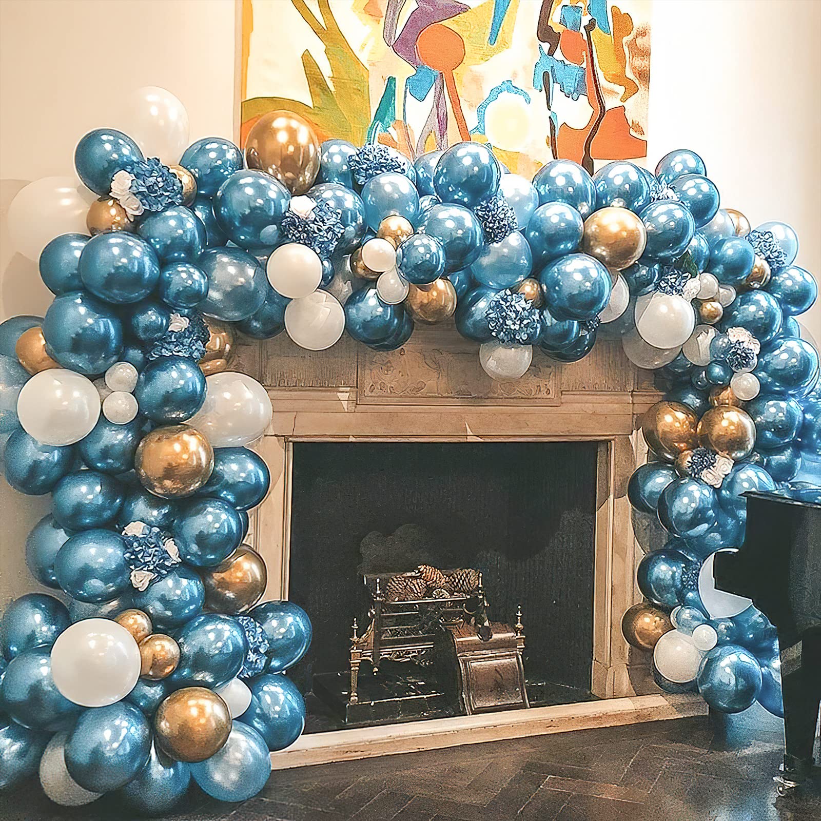 Foto 6 pulgar | Globos Partywoo, Color Azul Claro Metalizado, 130 Unidades, 18 Cm, 30 Cm, 25 Cm - Venta Internacional.