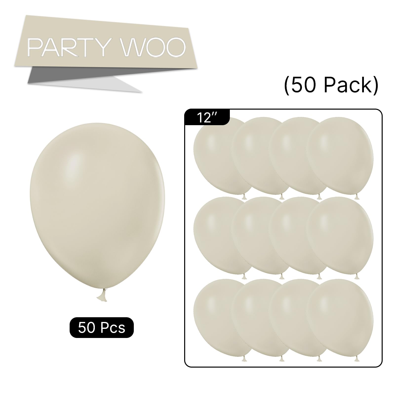 Foto 6 pulgar | Globos Partywoo, Arena Blanca, 12 Cm, 50 Unidades, Para Decoración De Fiestas - Venta Internacional.