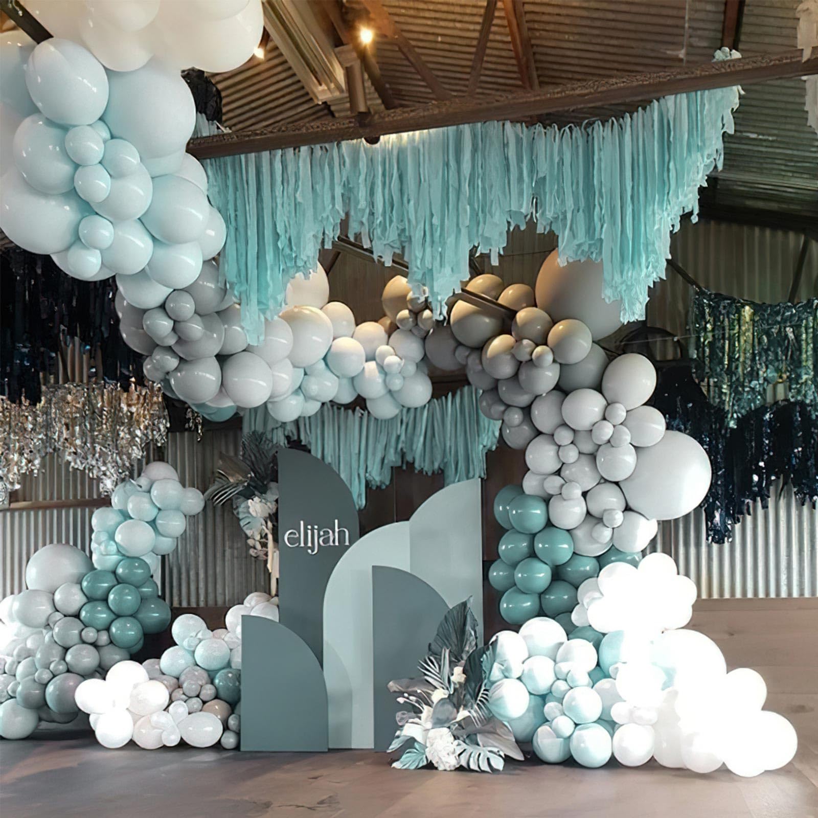 Foto 6 | Globos Partywoo Pale Aqua De 12 Pulgadas, 100 Unidades, Para Decoración - Venta Internacional.
