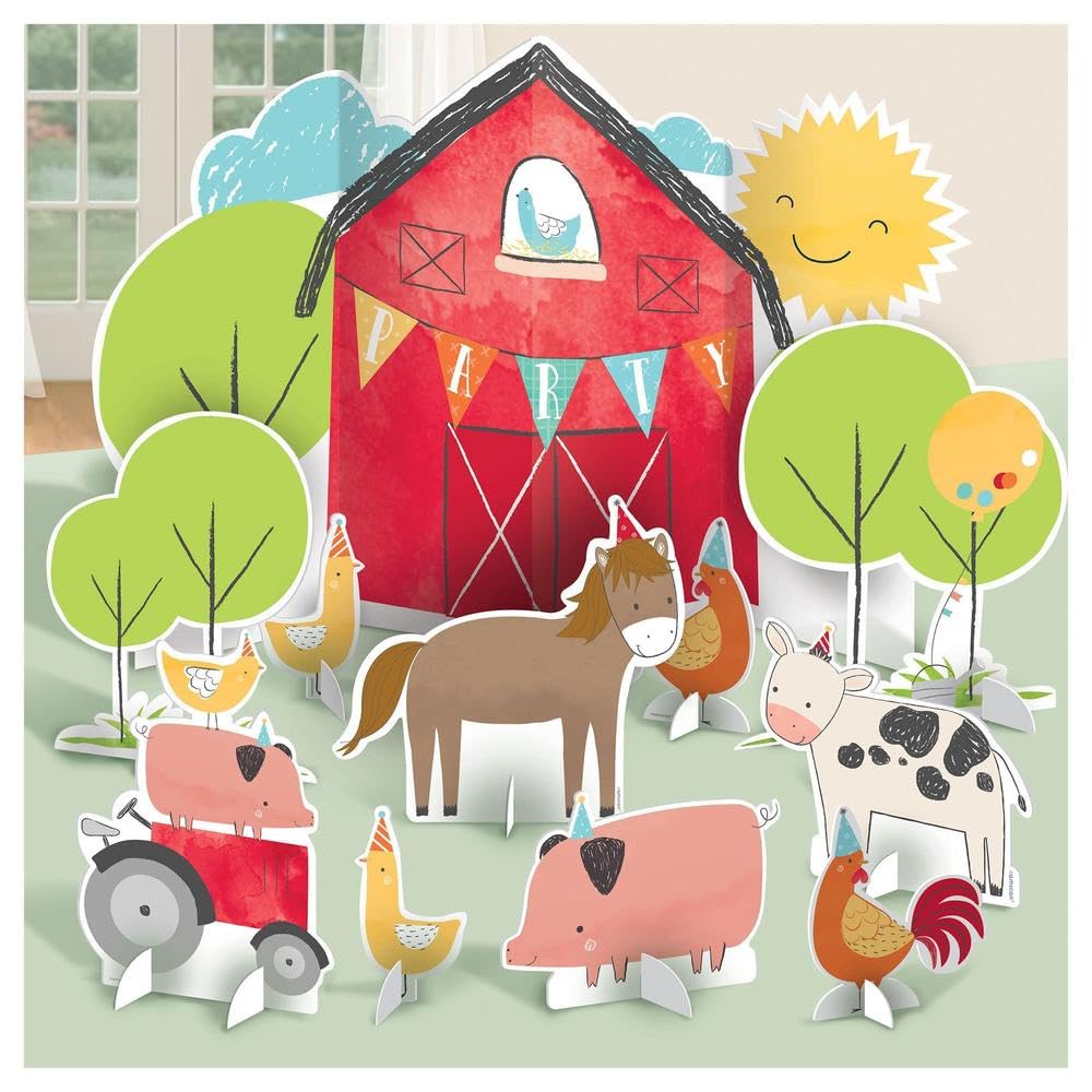 Foto 3 | Decoraciones De Fiesta Amscan Adorable Multicolor Barnyard Birthday - Venta Internacional.