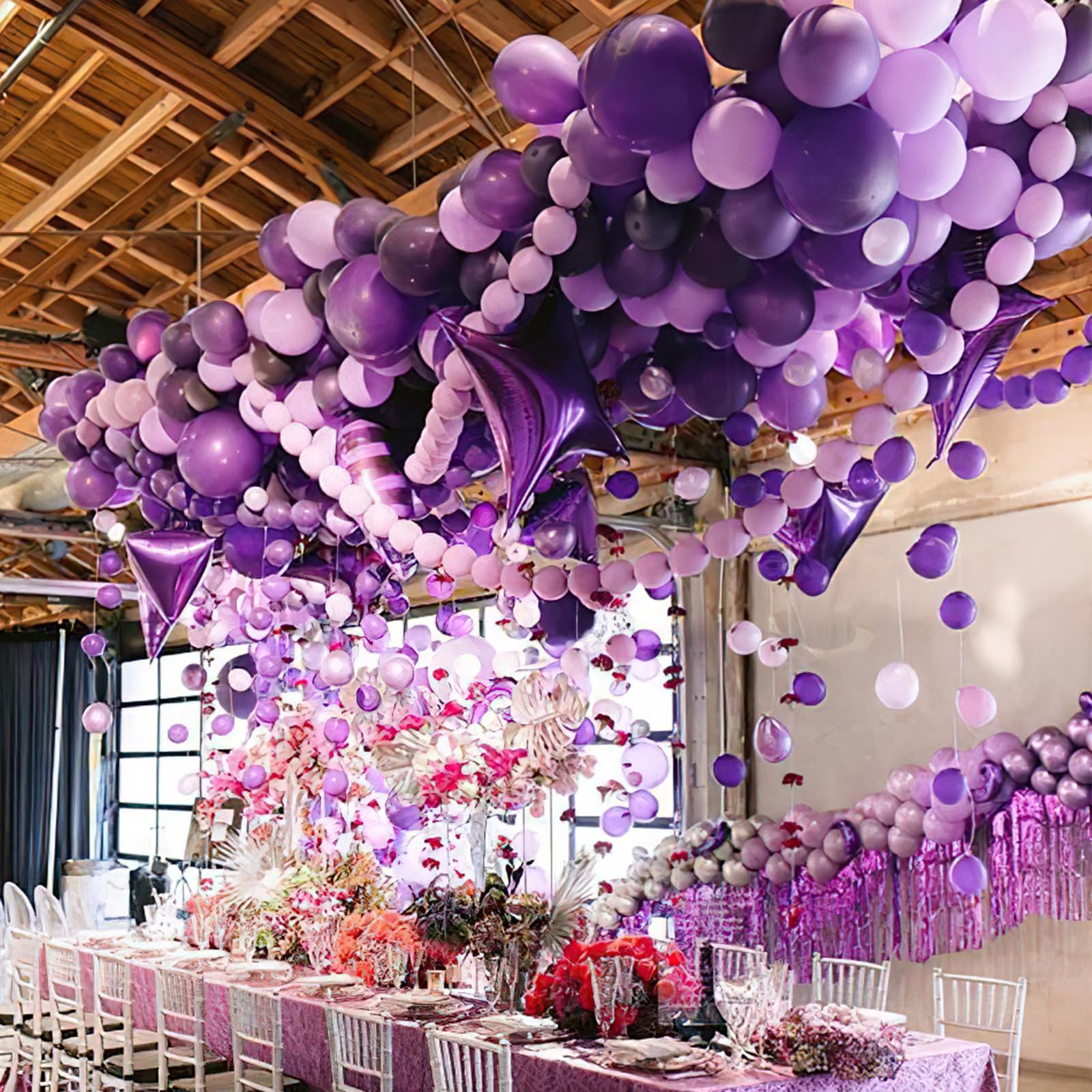 Foto 4 pulgar | Globos Partywoo, Color Morado Pastel, 12 Pulgadas, 101 Unidades - Venta Internacional.