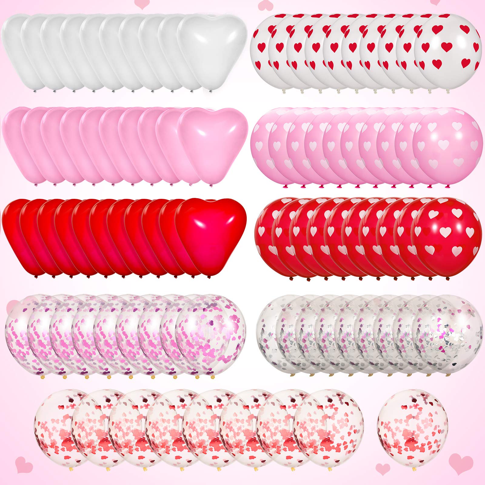 Foto 3 pulgar | Kit De Globos Skylety Para El Día De San Valentín, 90 Piezas, Con Forma De Corazón - Venta Internacional.