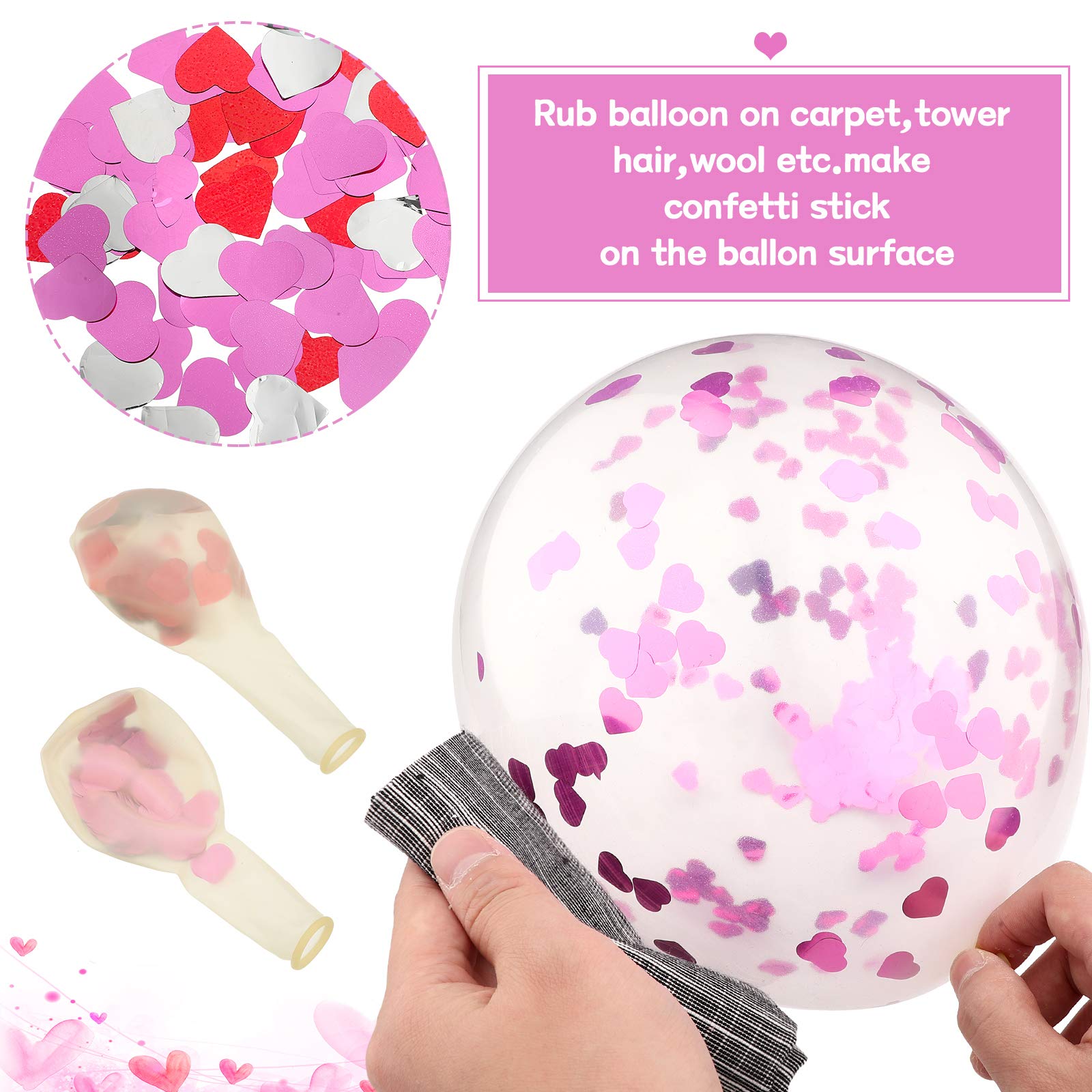 Foto 5 pulgar | Kit De Globos Skylety Para El Día De San Valentín, 90 Piezas, Con Forma De Corazón - Venta Internacional.