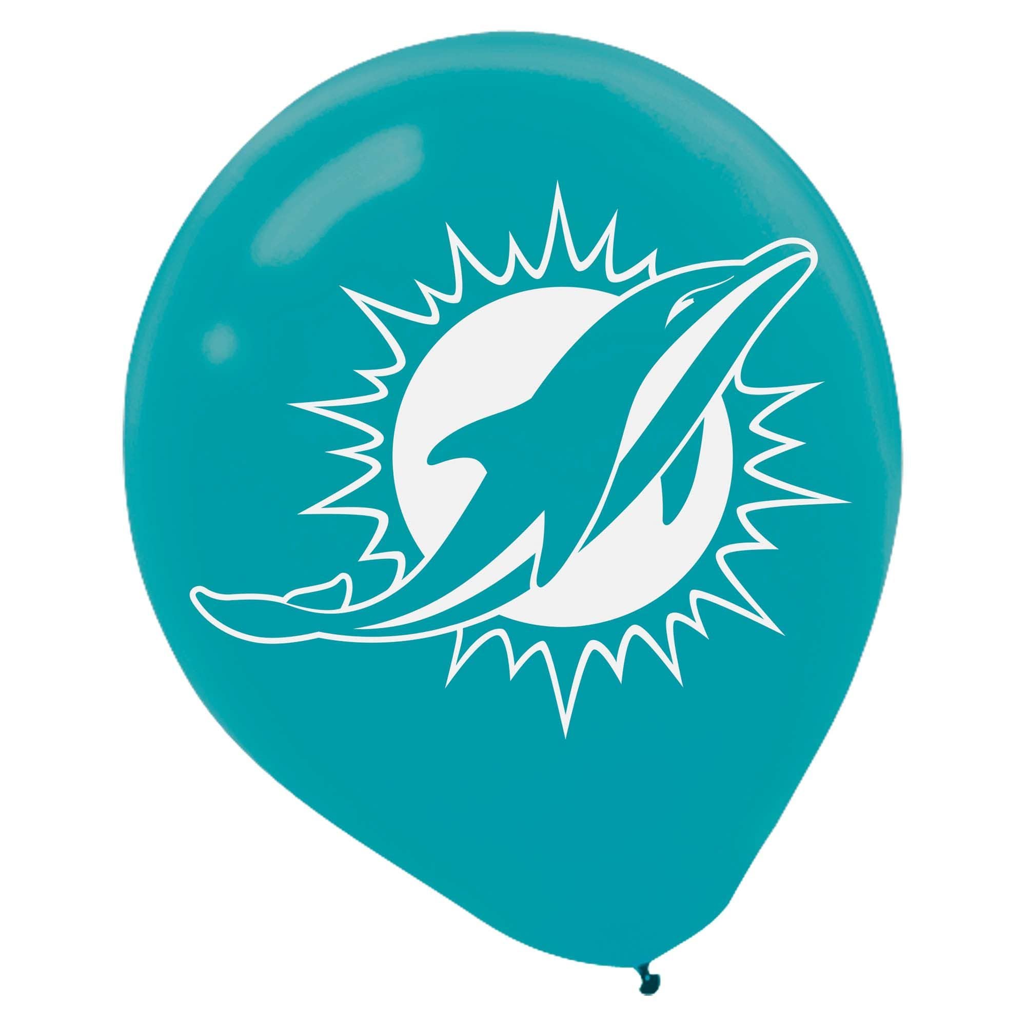 Foto 2 pulgar | Globos De Fiesta Amscan Miami Dolphins Azul/blanco, 30 Cm, 6 Unidades - Venta Internacional.