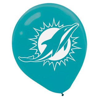 Foto 1 | Globos De Fiesta Amscan Miami Dolphins Azul/blanco, 30 Cm, 6 Unidades - Venta Internacional.