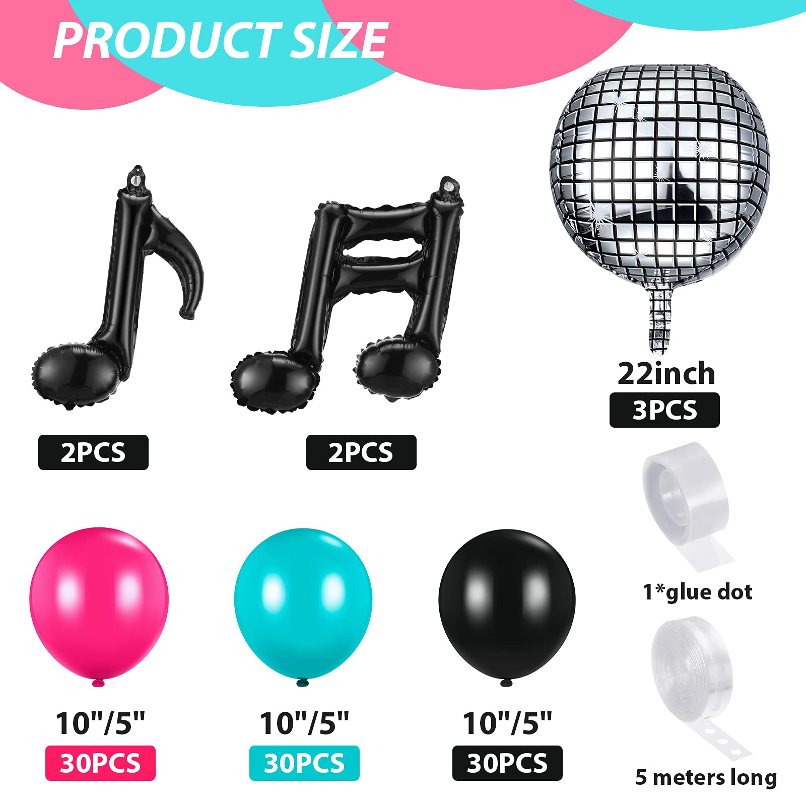 Foto 2 | Kit De Guirnaldas Con Forma De Arco Con Forma De Globo, Skylety Music, Decoración De Cumpleaños - Venta Internacional.