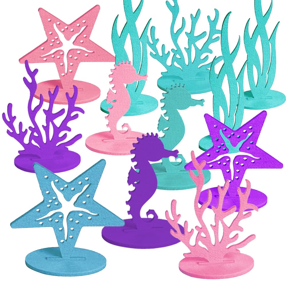 Foto 1 | Centros De Mesa Artcreativity De Fieltro Con Forma De Sirena, 24 Unidades - Venta Internacional.