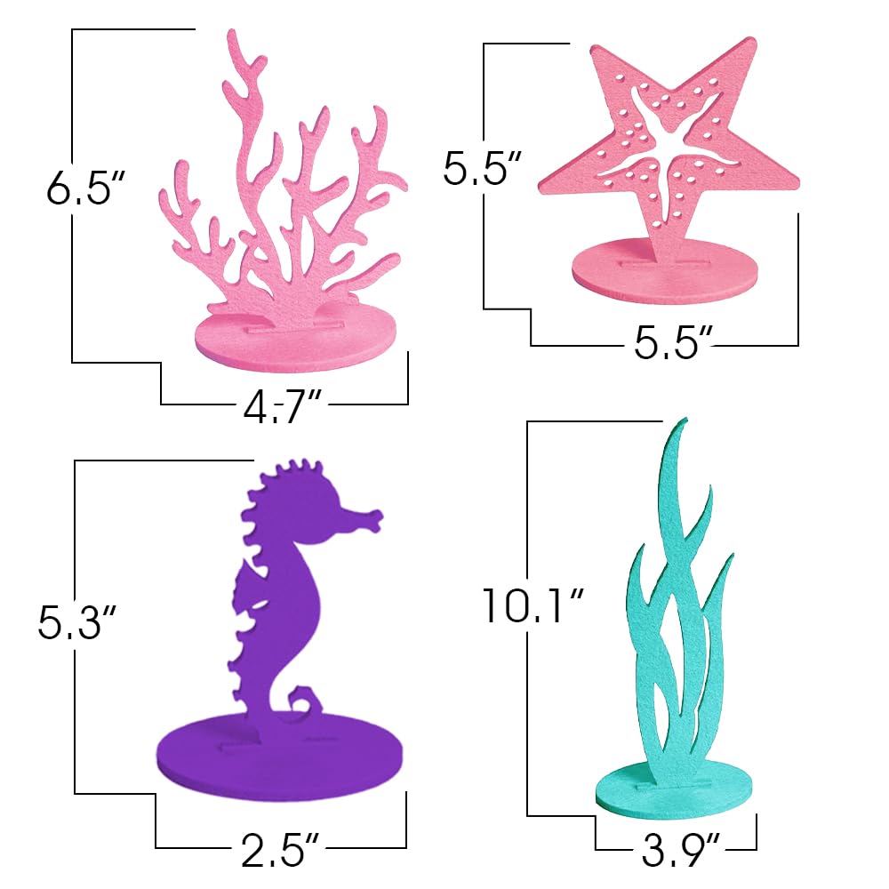 Foto 4 pulgar | Centros De Mesa Artcreativity De Fieltro Con Forma De Sirena, 24 Unidades - Venta Internacional.
