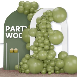 Foto 1 | Balloon Partywoo, Color Verde Salvia, 120 Unidades, Diferentes Tamaños - Venta Internacional.
