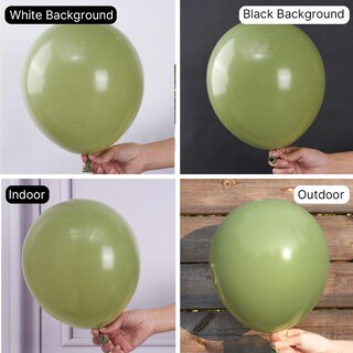 Foto 3 | Balloon Partywoo, Color Verde Salvia, 120 Unidades, Diferentes Tamaños - Venta Internacional.